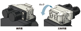 水平引出し ワンタッチロック 2ケーブル