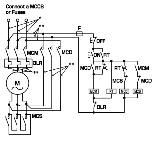 3-phase Motor with Star-delta Starting